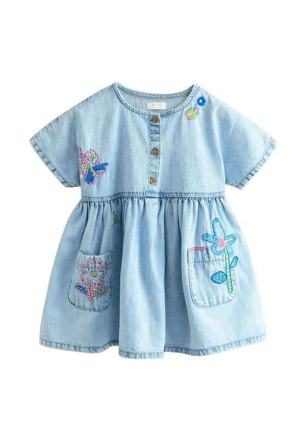 Freizeitkleid - denim embroidered