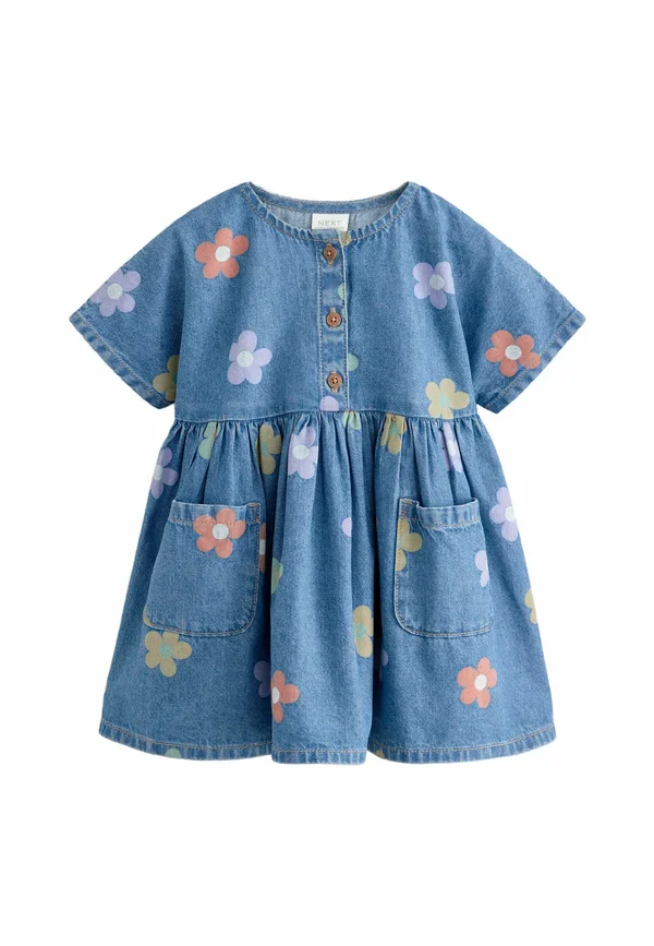 Freizeitkleid - denim flower