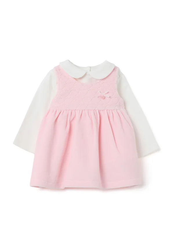 Freizeitkleid - pink/white