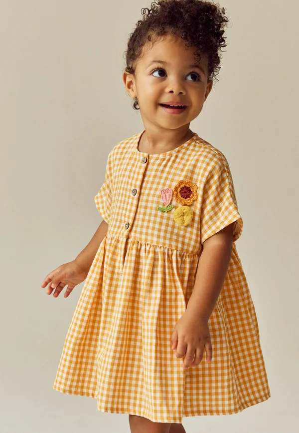 Freizeitkleid - yellow check