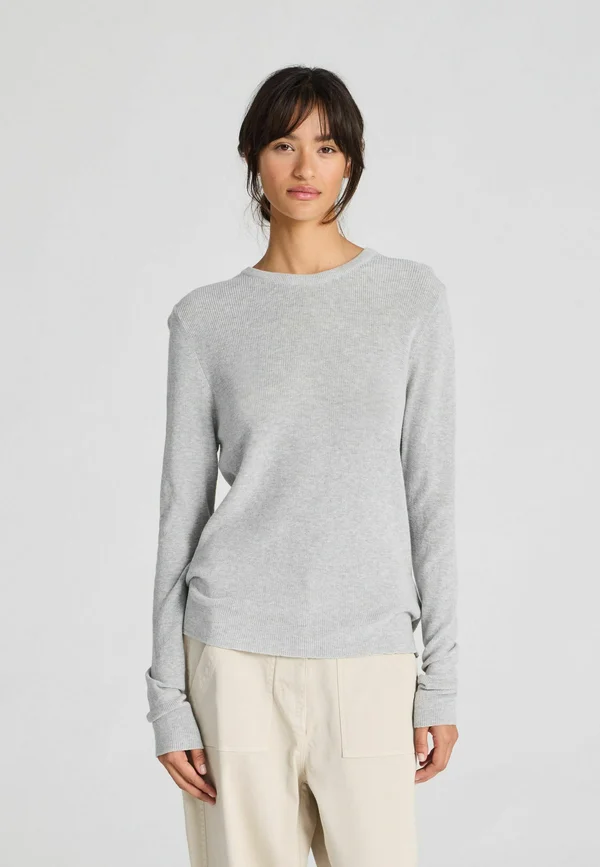 FREJA - Strickpullover - light grey melange