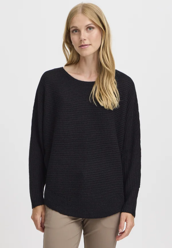 FRERETTA - Strickpullover - black