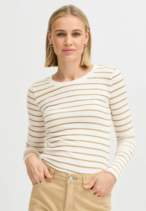 FRHIZAMOND - Strickpullover - beige brown mix