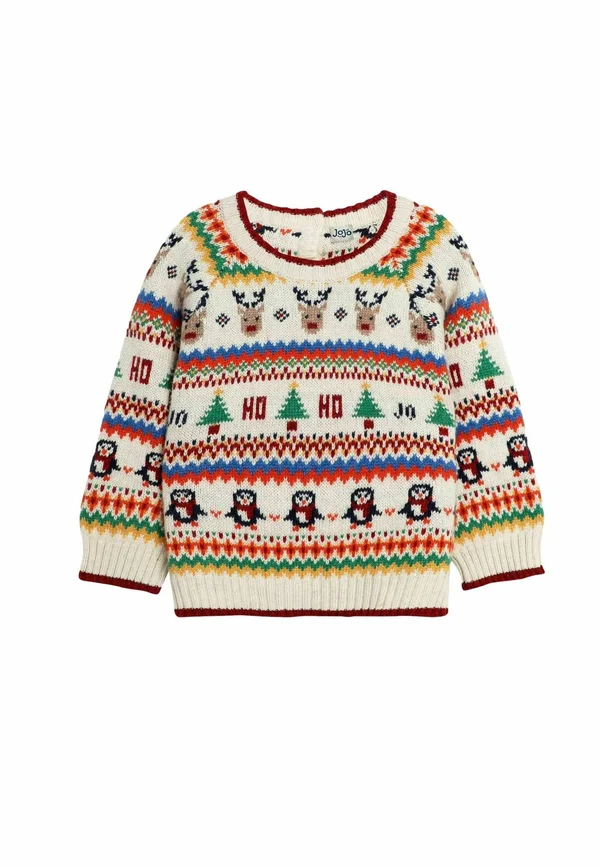 FRIENDS FESTIVE FAIR ISLE REGULAR FIT - Strickpullover - ecru