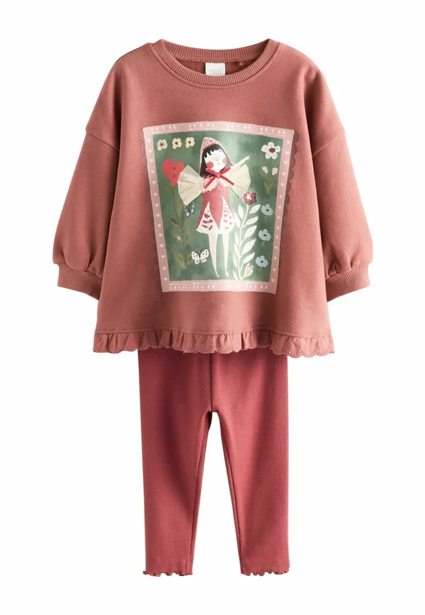 FRILL HEM SET  - Sweatshirt - burgundy red fairy