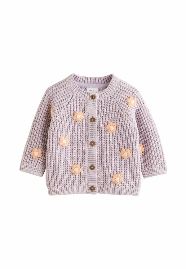 FRILL REGULAR FIT - Strickjacke - purple and apricot flower baby