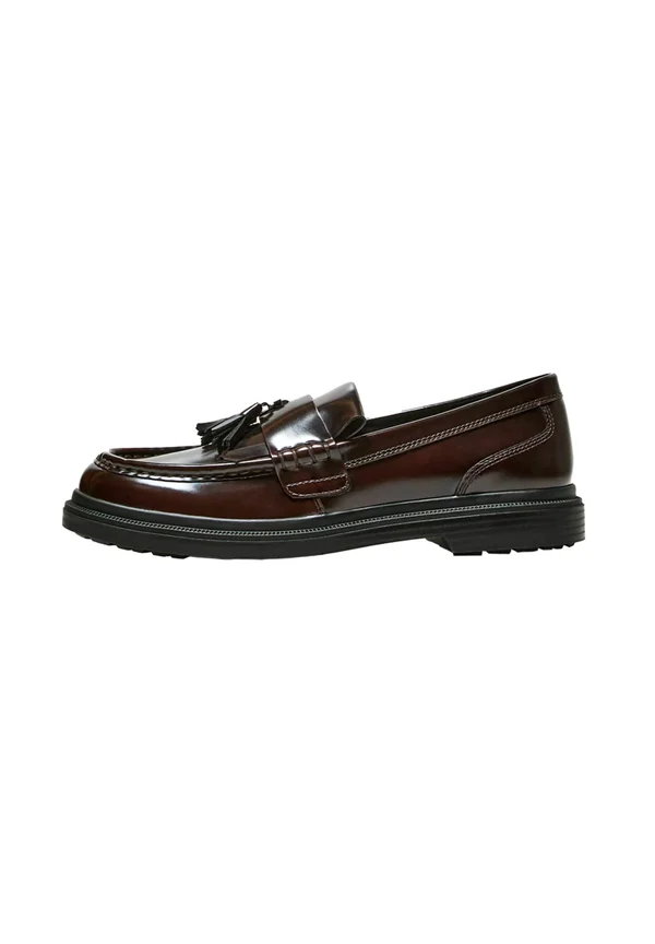 FRINGED WITH TASSEL - LOAFERS  - Slipper - bordeaux