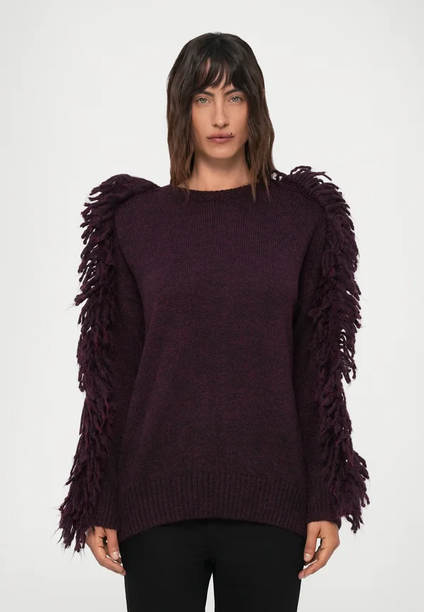 FRINGES BLEND DEGRADE - Strickpullover - black