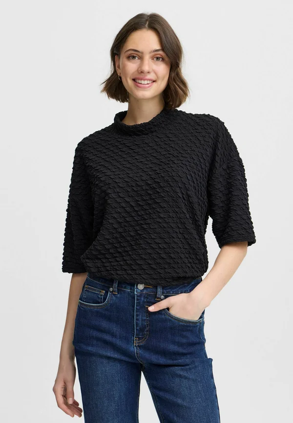 FRLAJLA - Strickpullover - black