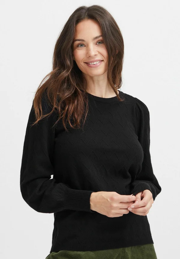 FRMELANI - Strickpullover - black