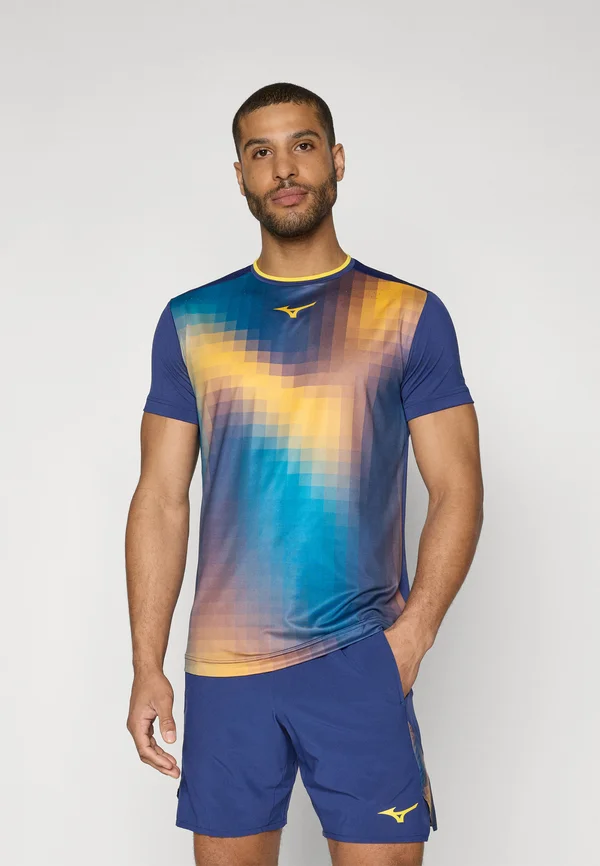 FRONTIER SHADOW GRAPHIC TEE - Sport T-Shirt - bellwether blue