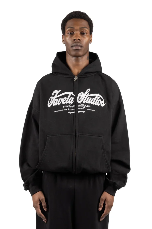 FRONTZIP - Sweatjacke - black