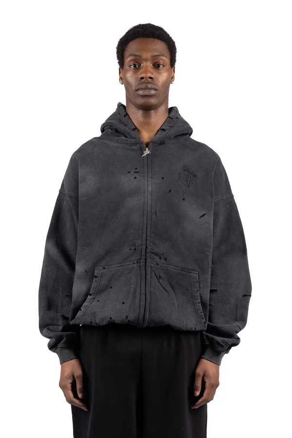 FRONTZIP - Sweatjacke - black