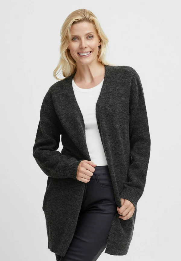FRSANNY - Strickjacke - charcoal melange