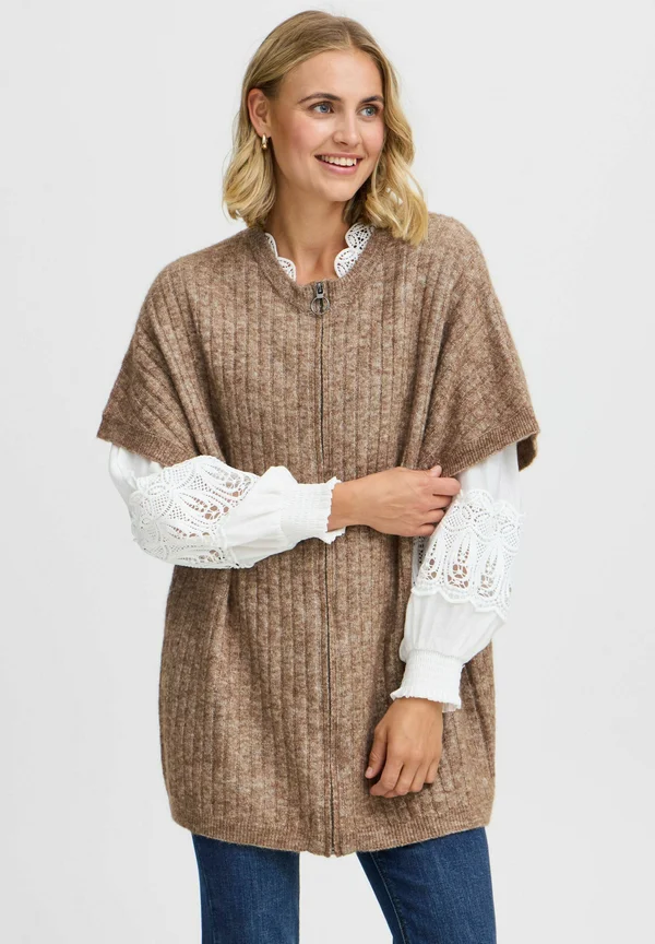 FRSANNY - Strickjacke - rain drum melange