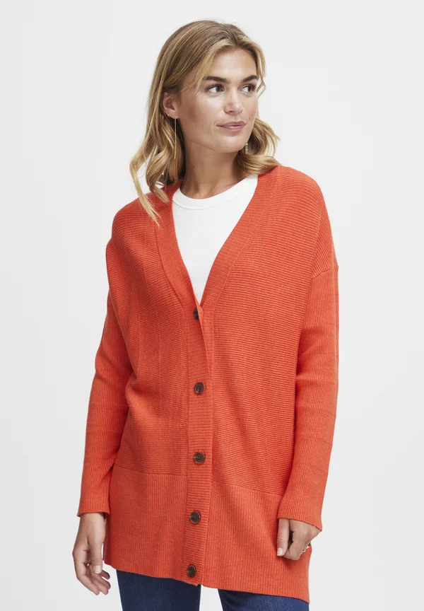 FRVISCA - Strickjacke - Red Alert Melange