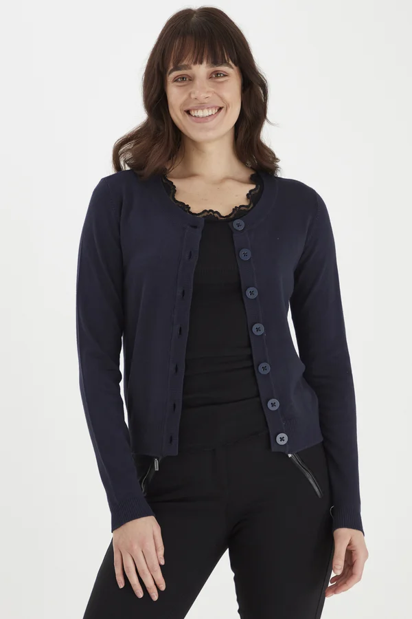 FRZUVIC - Strickjacke - (noos) dark peacoat