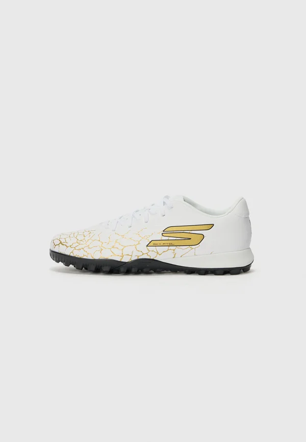 Fußballschuh Multinocken - white/gold