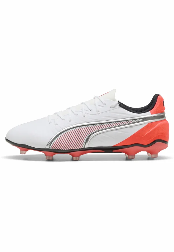 Fußballschuhe für festen Untergrund - puma white-puma silver-glowing red