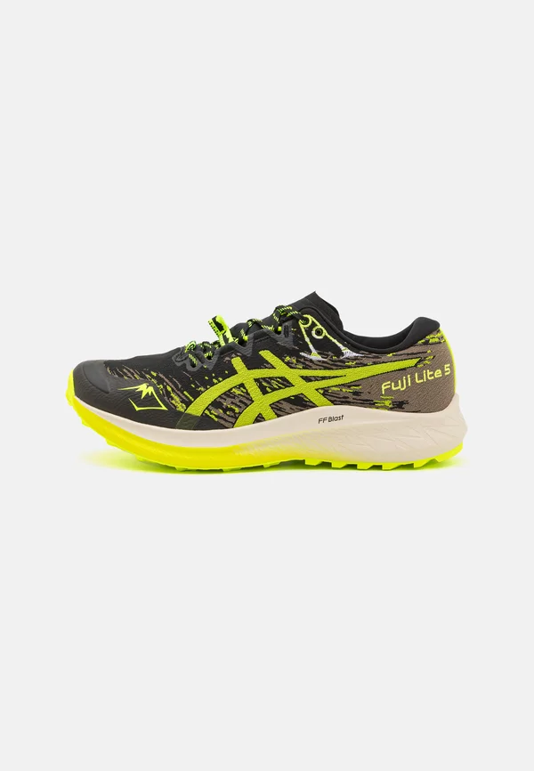FUJI LITE 5 - Laufschuh Trail - black/safety yellow