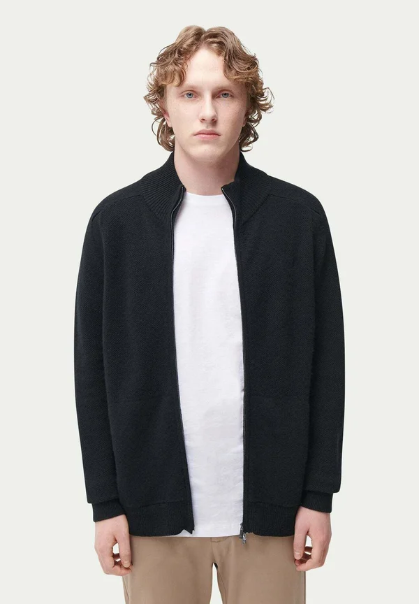 FULL-ZIP - Strickjacke - black