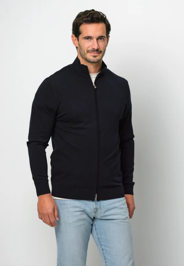 FULL ZIP - Strickjacke - navy