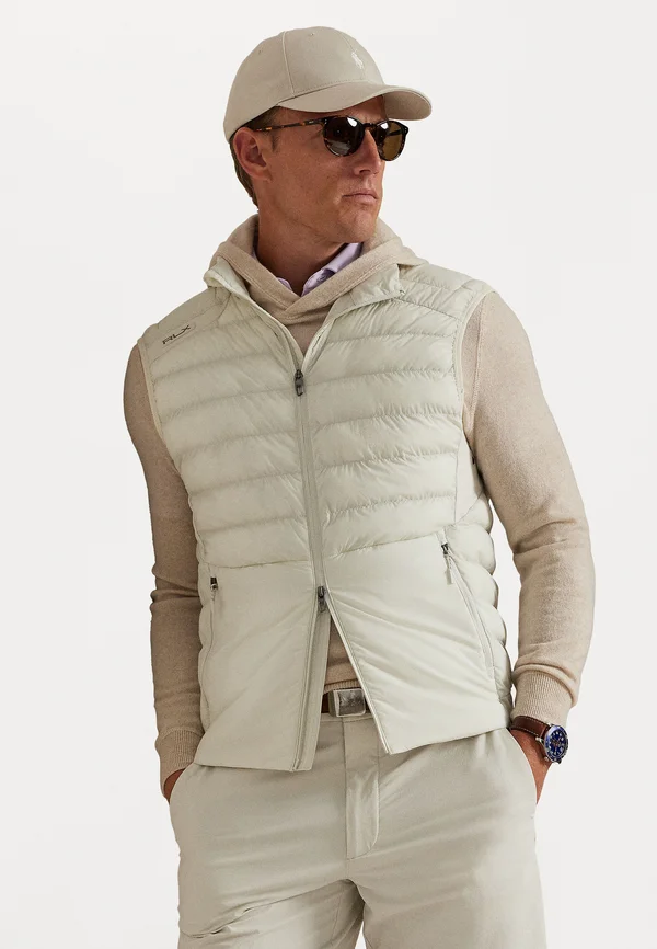 FULL ZIP VEST - Weste - stone pebble
