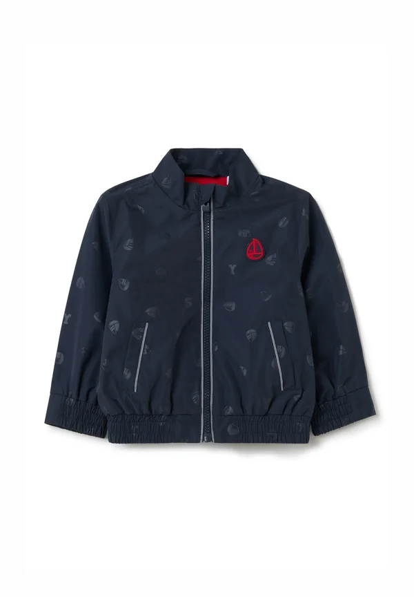 FULL-ZIP WITH NAUTICAL PRINT - Bomberjacke - dark blue