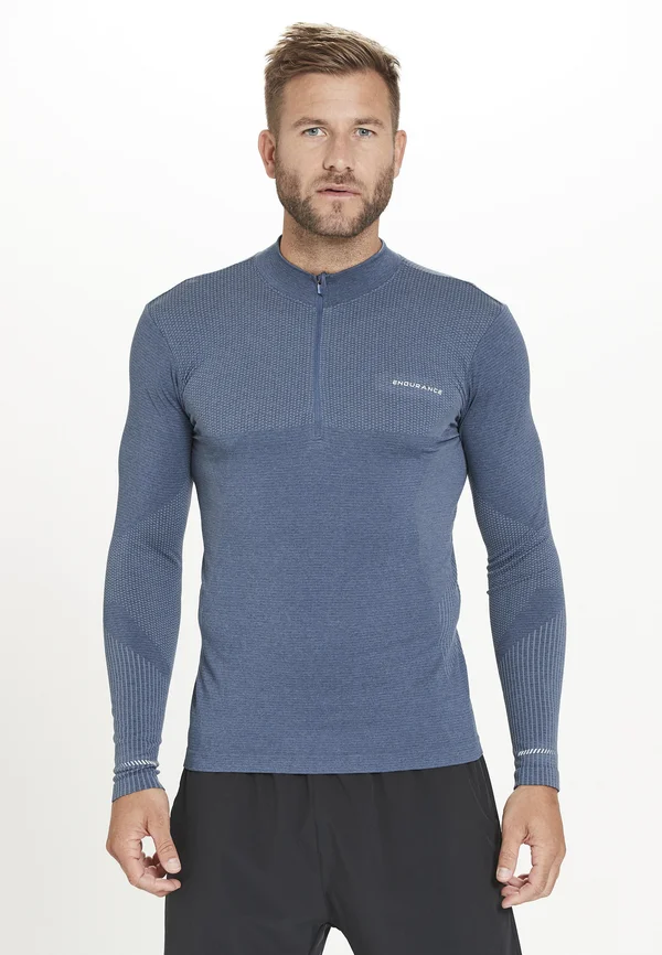 FUNKTION JARO M SEAMLESS MIDLAYER - Langarmshirt - slate blue
