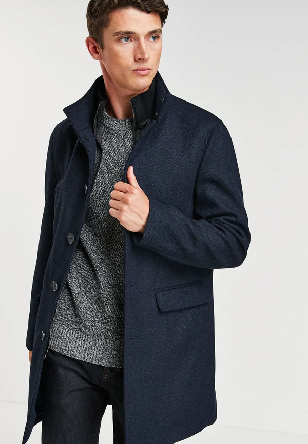 FUNNEL NECK - Kurzmantel - blue
