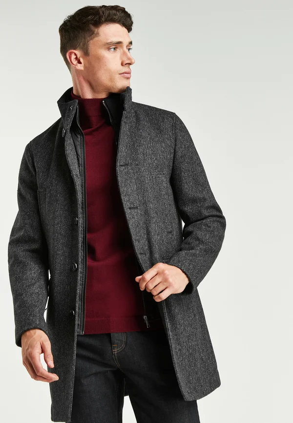 FUNNEL NECK - Kurzmantel - grey