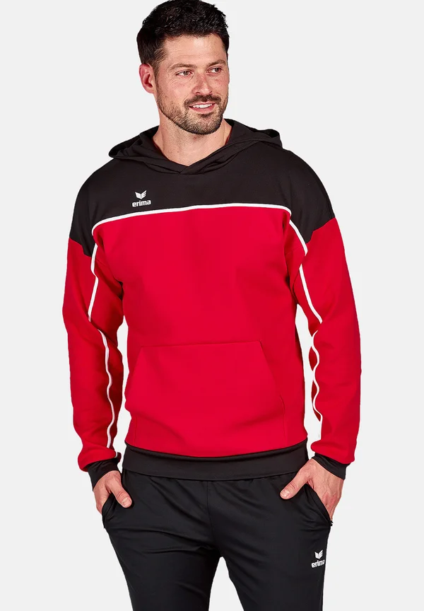 FUSSBALL CHANGE BY - Kapuzenpullover - rotschwarz