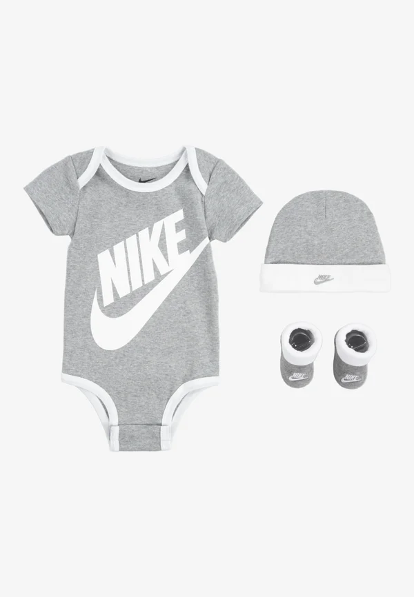 FUTURA LOGO HAT BOOTIE BABY SET - Geschenk zur Geburt - dark grey heather