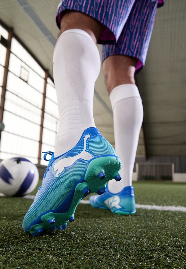 FUTURE 7 PLAY FG/AG - Fußballschuh Nocken - hyperlink blue/mint/white