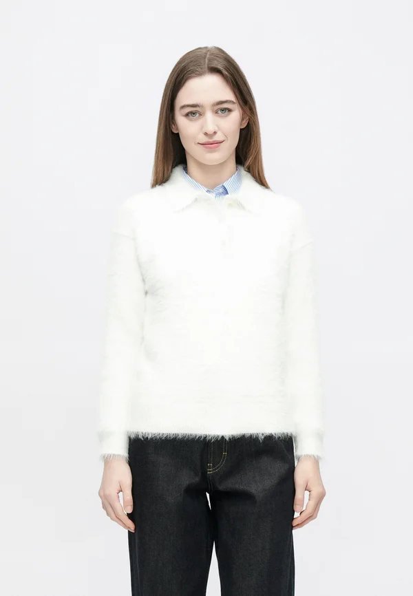 FUZZY NOVELTY - Strickpullover - tofu