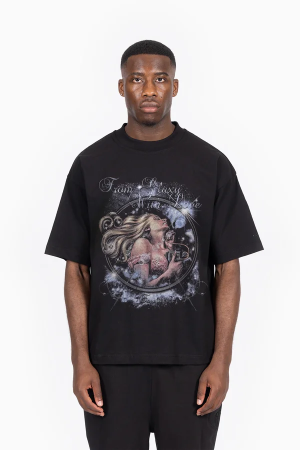 GALAXY WITH LOVE UNISEX - T-Shirt print - black