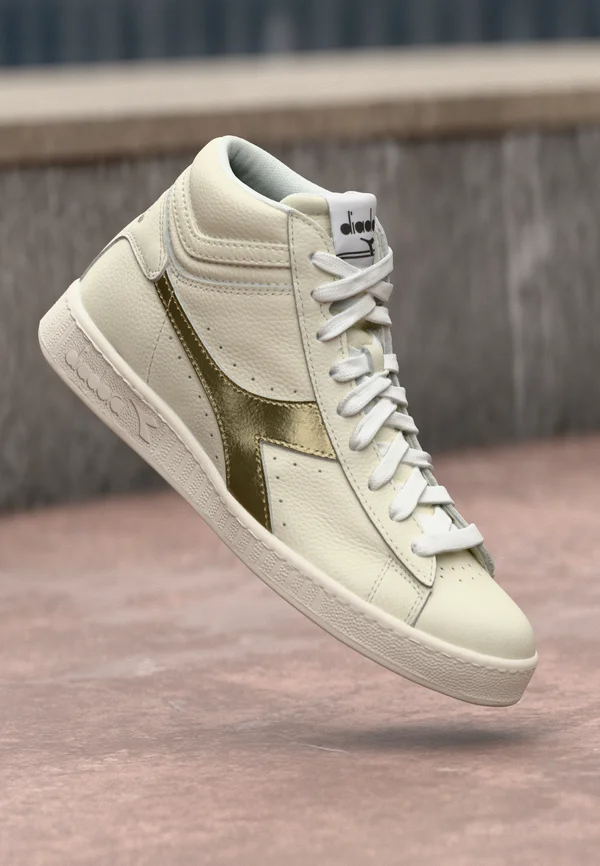 GAME METAL - Sneaker high - white/gold-coloured
