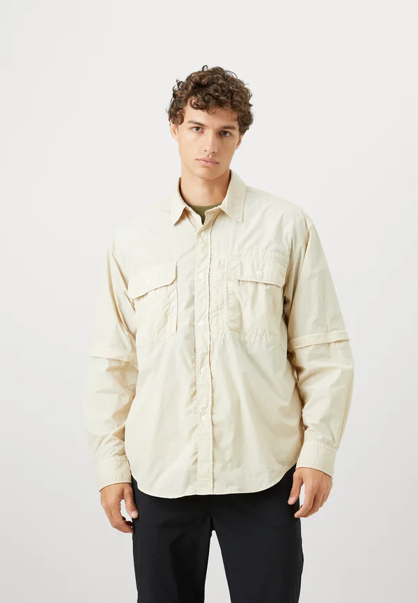 GARMENT DYED CONVERTIBLE UNISEX - Hemdbluse - ivory