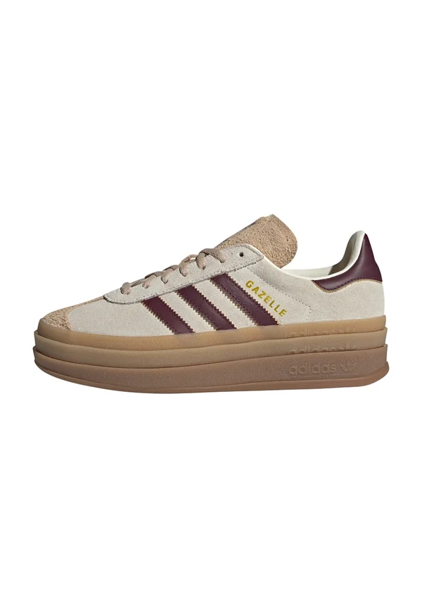 GAZELLE BOLD - Sneaker low - cream white   maroon   magic beige