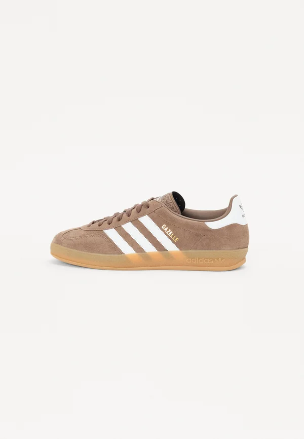 GAZELLE INDOOR - Sneaker low - earth strata/white/gold met