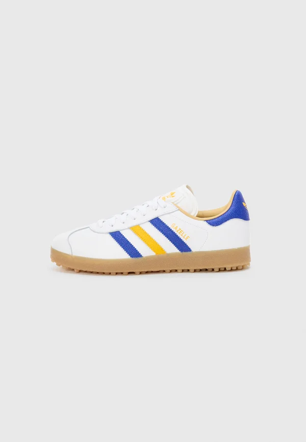GAZELLE UNISEX - Golfschuh - white/lucid blue/crew yellow