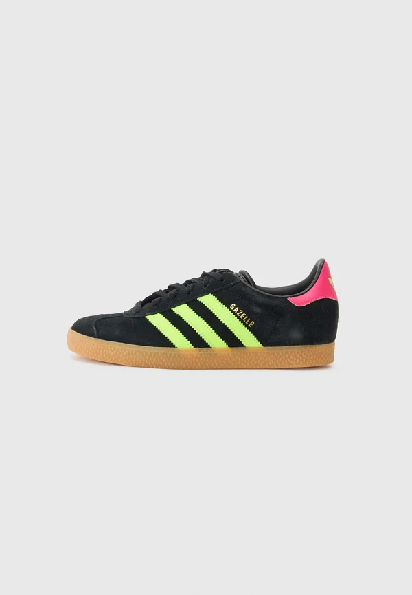 GAZELLE UNISEX - Sneaker low - core black/signal green/shock pink
