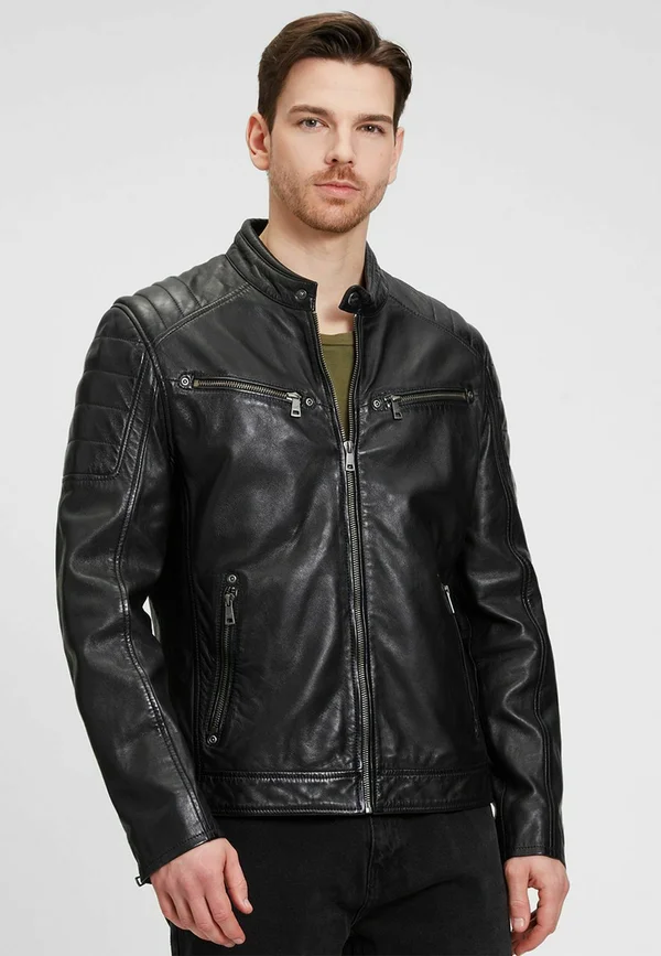 GBDERRY LAORV - Lederjacke - black