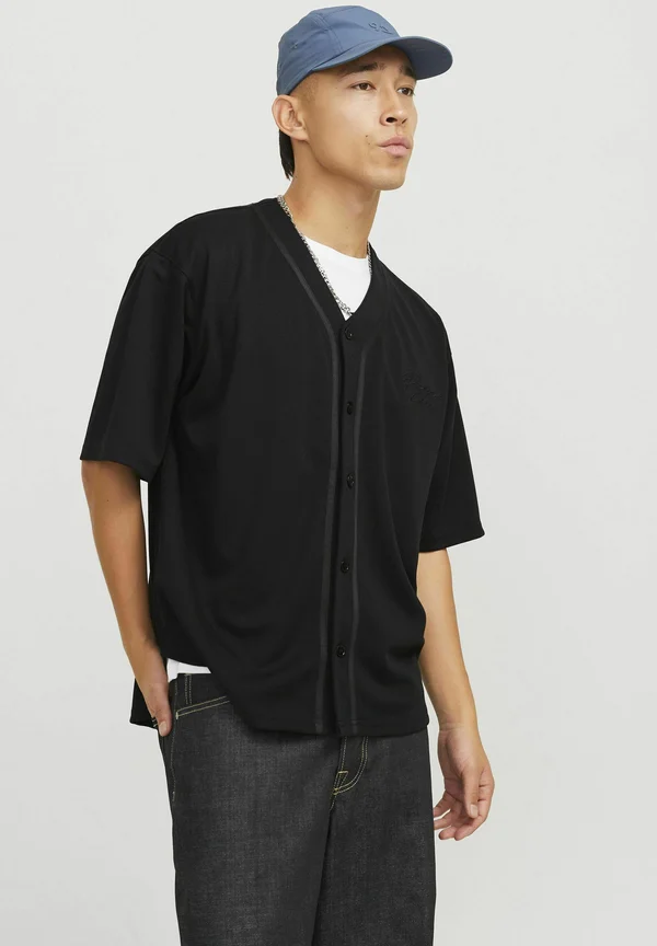 GEDRUCKT BASEBALL - Strickjacke - black