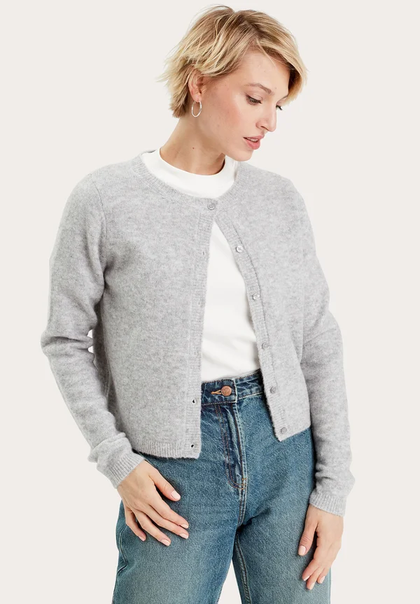 GEKNÖPFTE MIT LANGEN ÄRMELN - Strickjacke - gris foncé