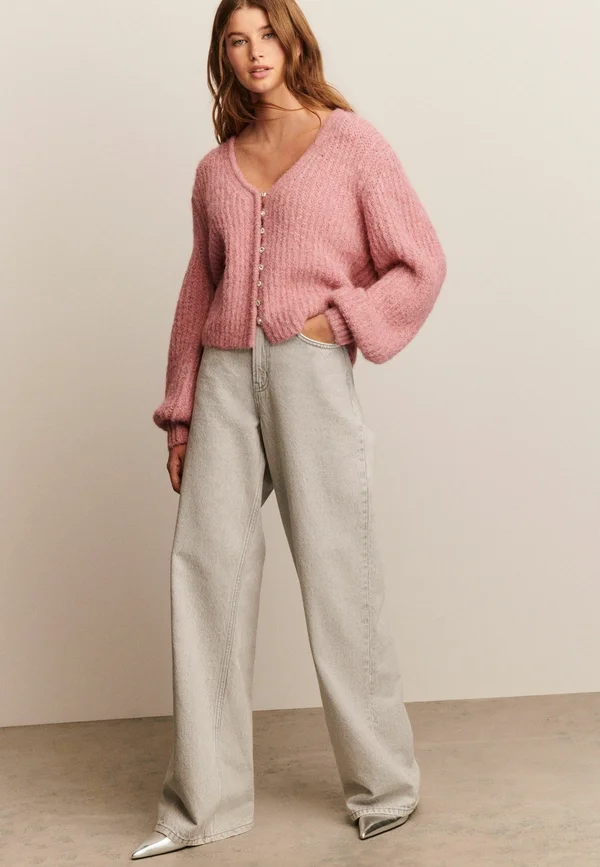 GEM BUTTON RELAXED - Strickjacke - blush pink