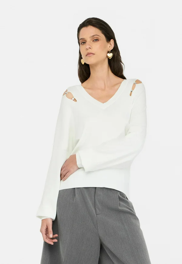 GEMSTONES - Strickpullover - white