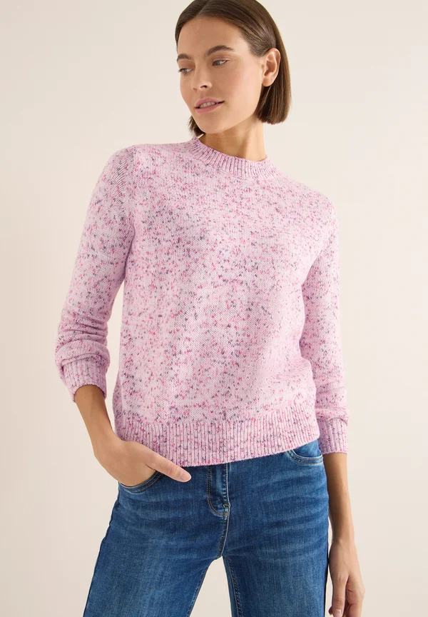 GEMUSTERTER - Strickpullover - rosa