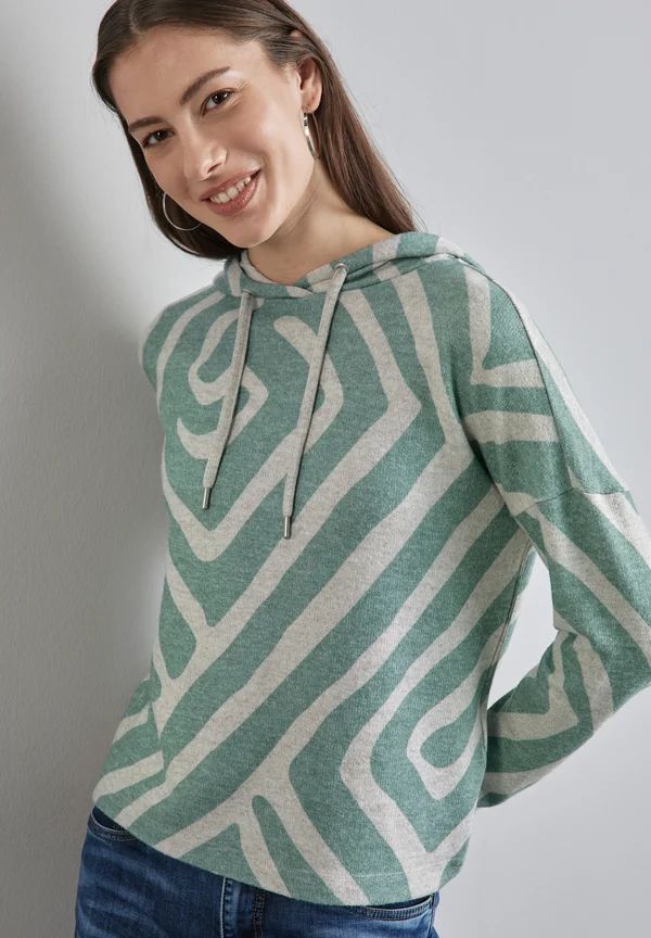 GEMUSTERTES - Kapuzenpullover - grün