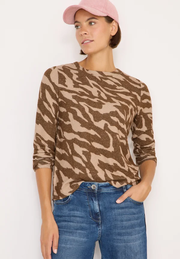 GEMUSTERTES MELANGE  - Strickpullover - braun